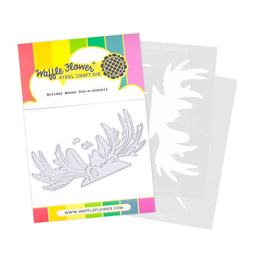 Holiday Moose Die n Stencil Waffle Flower 422121