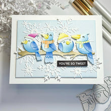 Load image into Gallery viewer, Birdie Friends in Winter Die Waffle Flower 422146