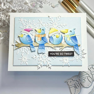 Birdie Friends in Winter Die Waffle Flower 422146