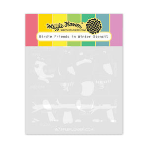 Birdie Friends in Winter Stencil Waffle Flower 422145