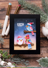 Load image into Gallery viewer, Birdie Friends in Winter Stencil Waffle Flower 422145