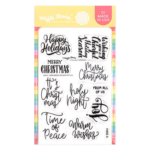 Open Book Holiday Sayings Waffle Flower 422127