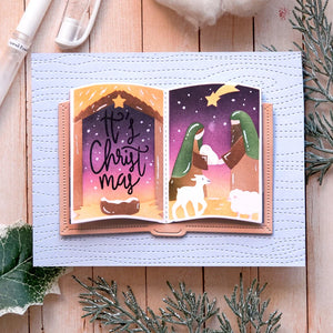 Open Book Holiday Sayings Waffle Flower 422127