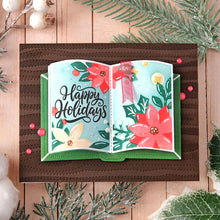 Load image into Gallery viewer, Open Book Poinsettia Stencil Waffle Flower 422118
