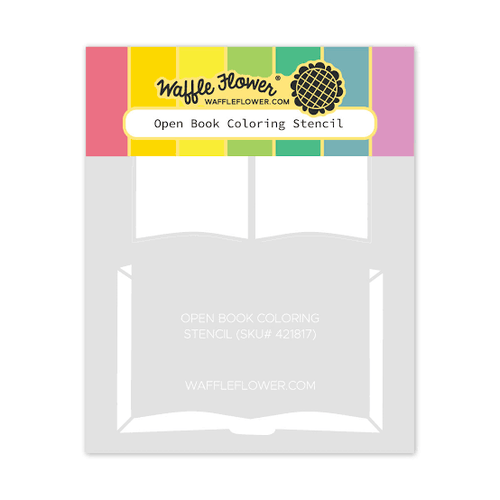 Open Book Colouring Stencil Waffle Flower 421817