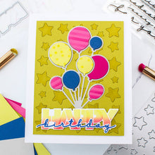 Load image into Gallery viewer, Overlapping Happy Die n Stencil Waffle Flower 422103