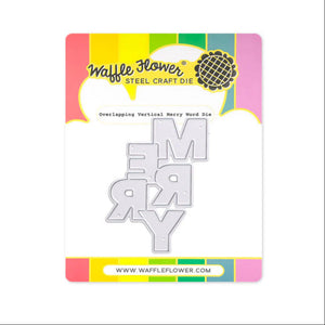 Overlapping Vertical Merry Word Die Waffle Flower 422106