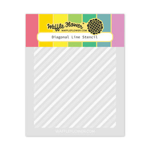 Diagonal Line Stencil Waffle Flower 422086