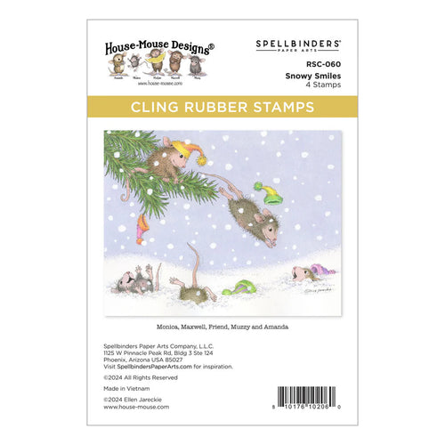 Snowy Smiles House Mouse Stamp Spellbinders RSC-060