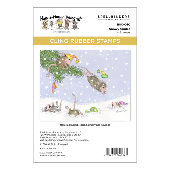 Snowy Smiles House Mouse Stamp Spellbinders RSC-060