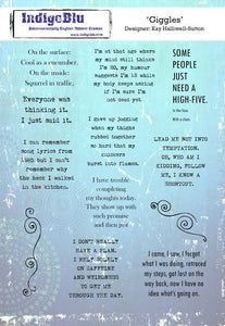 Giggles A5 Red Rubber Stamp IndigoBlu IND0557