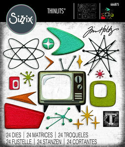 Vault Atomic Retro Thinlits Sizzix Tim Holtz 666875