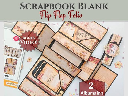 Flipflap Gatefold Album Twin Pack 1 Black 1 Kraft CrafTreat CAB005