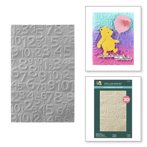 Classic Pooh Birthday Numbers 3D Embossing Folder Spellbinders E3D-150