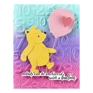 Classic Pooh Birthday Numbers 3D Embossing Folder Spellbinders E3D-150