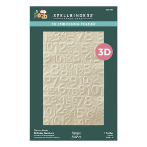 Classic Pooh Birthday Numbers 3D Embossing Folder Spellbinders E3D-150