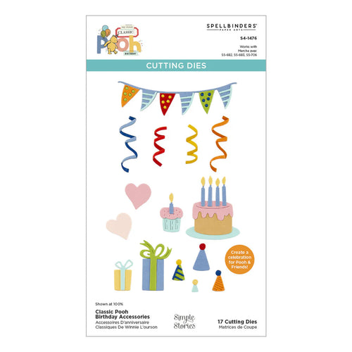 Classic Pooh Birthday Accessories Spellbinders S4-1476