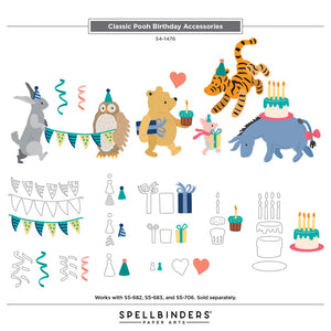 Classic Pooh Birthday Accessories Spellbinders S4-1476