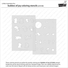 Load image into Gallery viewer, Bubbles of Joy Colouring Stencils Lawn Fawn LF4149