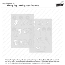 Load image into Gallery viewer, Dandy Day Colouring Stencils Lawn Fawn LF4150