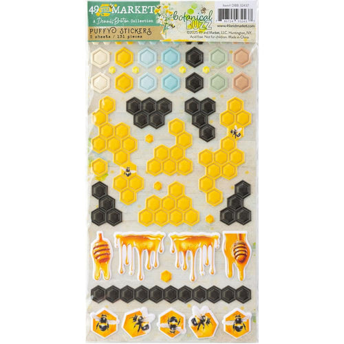 Botanical Buzz Puffy Stickers 49 & Market DBB-32437