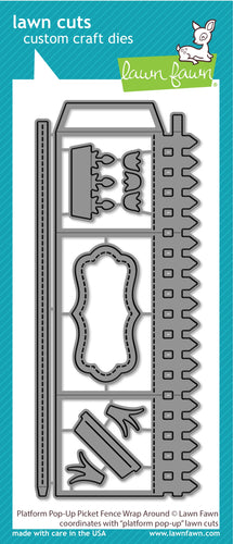 Platform Pop-Up Picket Fence Wrap Around Die Lawn Fawn LF3372