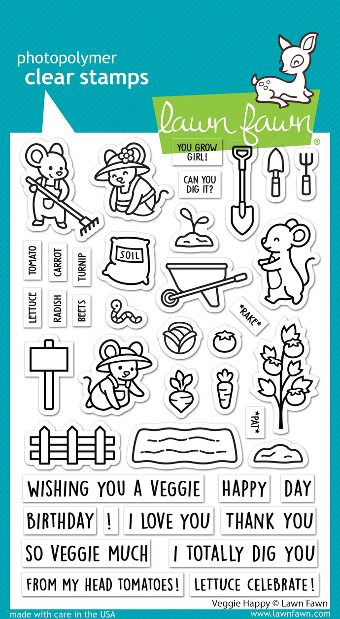 Veggie Happy Stamp Set Lawn Fawn LF3340