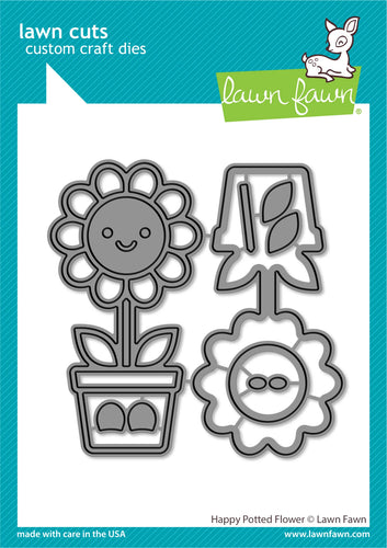 Happy Potted Flower Die Lawn Fawn LF3381
