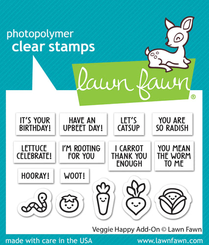 Veggie Happy Add On Stamp Set Lawn Fawn LF3342