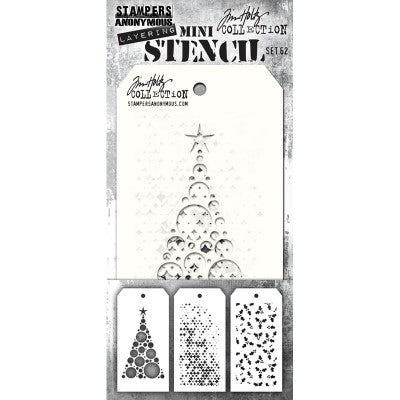 Set 62 Mini Stencil Collection Tim Holtz THMST062