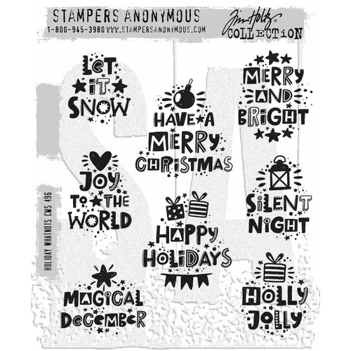 Holiday Whatnots Red Rubber Stamps Tim Holtz CMS496