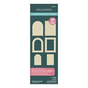 Postage Stamps 3D Embossed & Cut Folder Spellbinders E3D-132