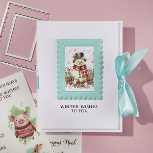 Postage Stamps 3D Embossed & Cut Folder Spellbinders E3D-132