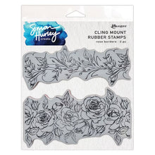 Load image into Gallery viewer, Rose Borders Cling Mount Rubber Stamps Simon Hurley HUR87953