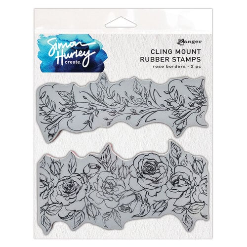 Rose Borders Cling Mount Rubber Stamps Simon Hurley HUR87953
