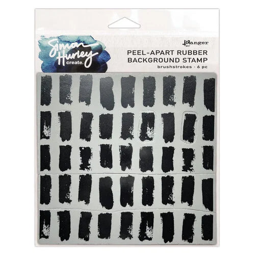 Brush Strokes Peel Apart Rubber Baclground Stamp Simon Hurley HUR87922