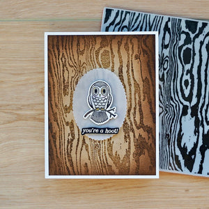 Bold Woodgrain Cling Rubber Background Stamp HUR87915 Simon Hurley