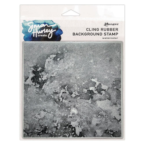Watercolour Cling Rubber Background Stamp HUR87939 Simon Hurley