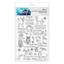 Load image into Gallery viewer, Woodland Wildlife 6x9” Clear Stamp Set HUR87991 Simon Hurley