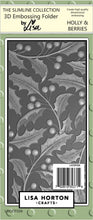 Load image into Gallery viewer, Holly &amp; Berries 3D Slimline Embossing Folder Lisa Horton LHCEF029