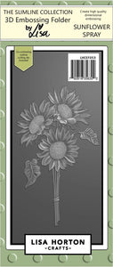 Sunflower Spray Slimline 3D Embossing Folder & Die Lisa Horton LHCEF053