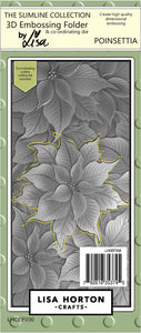 Poinsettia Slimline 3D Embossing Folder & Die Lisa Horton LHCEF030
