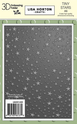 Tiny Stars A6 Embossing Folder Lisa Horton LHCEF209