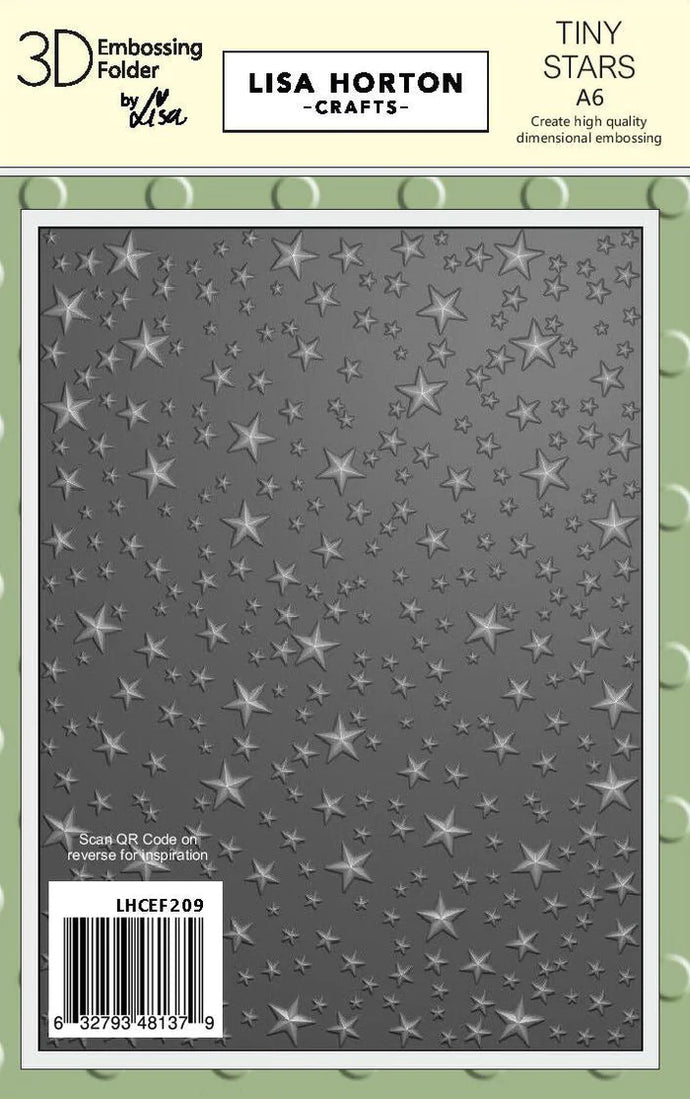 Tiny Stars A6 Embossing Folder Lisa Horton LHCEF209