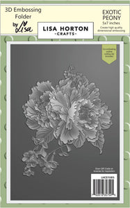 Exotic Peony 5x7” 3D Embossing Folder & Die Lisa Horton LHCEF085