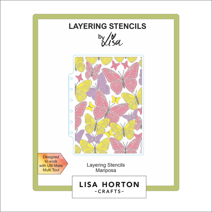 Mariposa Layering Stencils Lisa Horton LHCAS191