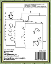 Load image into Gallery viewer, Viola 5x7 Layering Stencils Lisa Horton LHCAS064