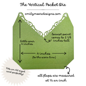 Vertical A2 Pocket Die by Emily Moore Designs