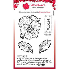 Load image into Gallery viewer, Mini Violet 3”x4” Clear Stamp Woodware FRM076