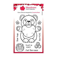 Load image into Gallery viewer, Honey Bear Gnome Clear Stamp Woodware FRS1032